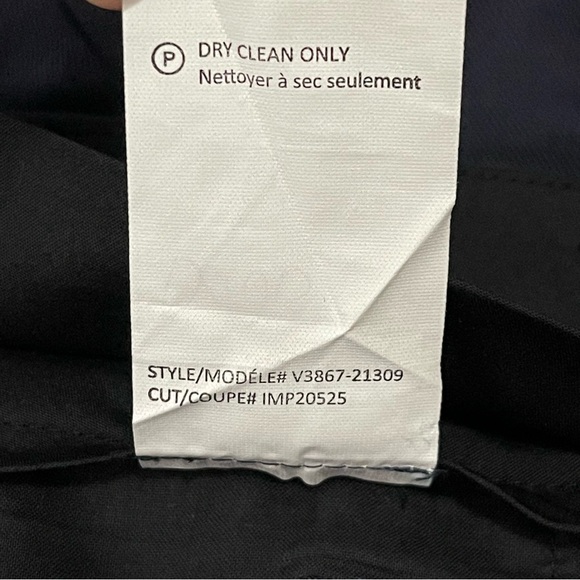 Vince Navy Tailored Linen Pleated Cuffed Hem Shorts Size 4 - Picture 6 of 7